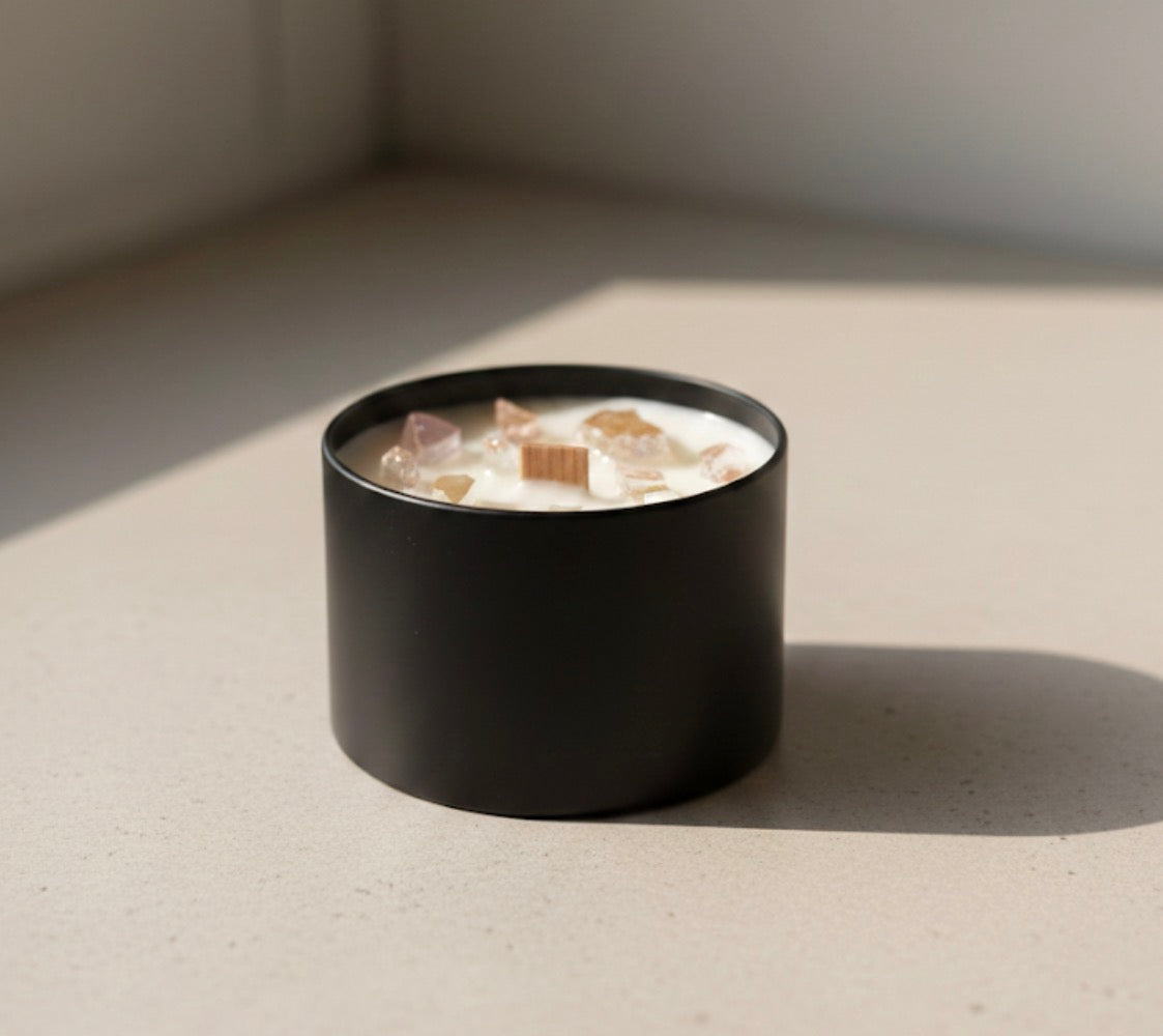 8oz Pink Crystal Candle