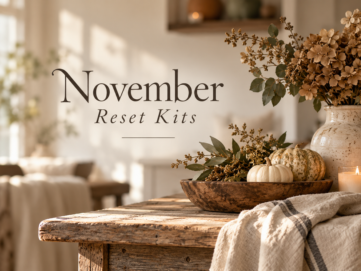 November Reset Kits by Wicked Farmhouse — seasonal farmhouse artwork